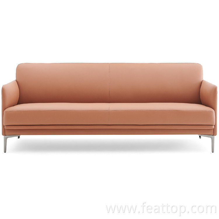 High Quality Company Hotel Hall Lounge Sofa Chair Short Thicken Soft Leather Lounge Chair